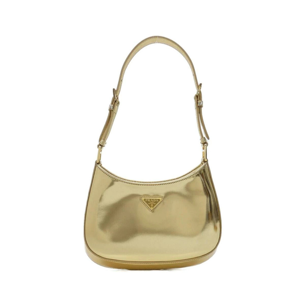Prada Cleo shoulder bag shiny metallic gold leather